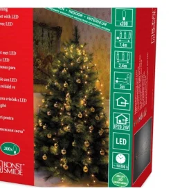 Voile Guirlande Pour Sapin De Noël, 200 Diodes Led